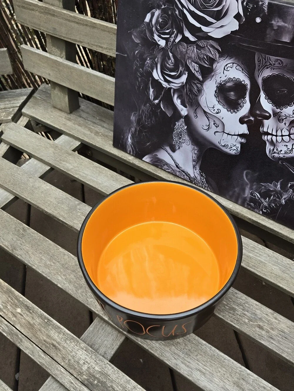 RAE DUNN Black and Orange 'HOCUS POCUS' Halloween Bowl